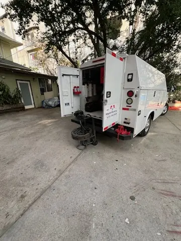 Magnet Plumbing service vehicle on-site for Sewer Line Repair in Sawgrass Lakes